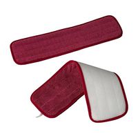 Microfiber Damp Mop Pads - 2-Pack or 4-Pack - Reusable - Machine Washable - Hook and Loop - Commercial Grade - Reusable - Wet or Dry Floor Cleaning - 19" x 5.5"