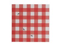 One Hundred 80 Degrees Red Gingham with Ants Paper Lunch and Dinner Napkins, 60 Count