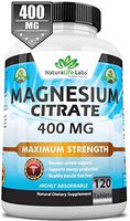 Magnesium Citrate 400 mg - 120 tablets Elemental Magnesium Supports Function of muscles, bones, heart Non-GMO per serving