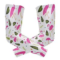 LEVEIS Flamingo Arm Sleeves UV Protection for Men Women Sunblock Protective Gloves Running Golf Cycling Driving Long Arm Cover 1 Pair