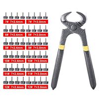 Snsowed 24 Pairs High Heel Replacement Tips with Stiletto Remove Plier for Women Shoes(7/8/9/10/11/12mm), High Heel Shoes Replacement Dowels Repair Tips Pin