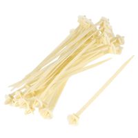 Uxcell Nylon Auto Wing Push Mount Cable Ties Cord, 163mm x 5mm, 30 Pcs, Beige