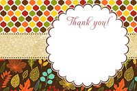30 Blank Thank You Cards Fall Autumn Leaves Bridal Baby Shower Sprinkle Birthday Party + 30 White Envelopes