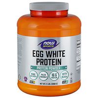 NOW Sports Nutrition, Egg White Protein, 16 G With BCAAs, Unflavored Powder, 5-Pound