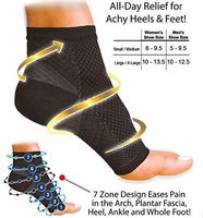 Ankle Brace Compression Support Sleeve, Stcorps7 Foot Wraps for Injury Recovery, Joint Pain and More. Plantar Fasciitis Foot Socks with Arch Support, Eases Swelling, Heel Spurs for Men (1pcs) (S/M)