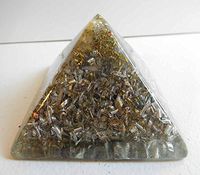 #49 Clear Large Pyramid Crystal Orgone Generator Energy Accumulator 528Hz/7.83Hz/Advance Harmonics (2"H-51mm 3.5"B-89mm, 49 Clear)