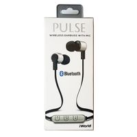 iWorld Pulse Wireless Bluetooth Earbuds with Microphone - Titanium