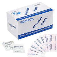 Alcohol pads, 75% Disposable Alcohol Prep Wipes Individual Wrapped Portable Nail Cleanser Cloth for Nail Art Cell Phone Dinnerware Clean Cotton