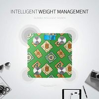 Bluetooth Smart Weight Scale Artistic Cartoon Cute Pretty Doodle Body Scale Body Fat Composition Monitor Analyzer with Smartphone App for Body Management-396 Lbs