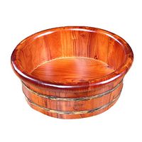ANHPI Foot Bath Barrel Wooden Foot Basin Health Massage Children Wash Their Hands Basin Wash Foot Tub (42 15cm),OneColor