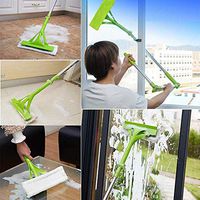 Lbzbz Telescopic Window Cleaning Tool Smart Angle Adjust Super Squeegee - 2-in-1 Professional Squeegee for External Double Faced Window