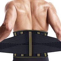 Lumbar Back Brace Support for Lower Back Pain Relief, Waist Trainer Trimmer for Men Women Fitness - Adjustable Back Straps for Sciatica, Spinal Stenosis, Scoliosis or Herniated Disc, M
