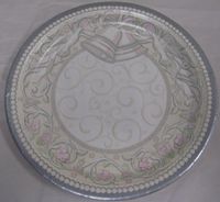 Bells & Bows Wedding Design Paper Plates 9" 16ct.