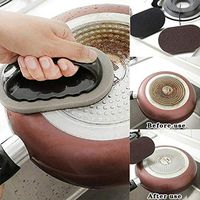 2Pcs Multi-Functional Emery Magic Cleaning Sponge LCJDD,Nano Washing Kitchen Cleaner Tool, Washing Dish Pot Clean Brush Sponge Rub Tool (Brown)