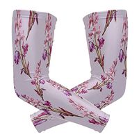 ZZKKO Hyacinth Floral Cooling Arm Sleeves Cover Uv Sun Protection for Men Women Running Golf Cycling Arm Warmer Sleeves 1 Pair