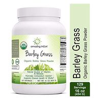 Amazing India USDA Certified Organic Barley Grass Powder (Non-GMO) 482 Gm (16 Oz) -Natural Souce of Vitamins & Minerals* Promotes Antioxidant Activities* Supports Overall Health & Well-Being*