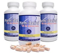Western Herbal and Nutrition | Hem-Relief 911 for Hemorrhoids | 100% Natural Formula | Alleviate Pain, Itching, Burning | Fast Acting Supplement | Internal & External Treatment | 540 Vegetarian Caps