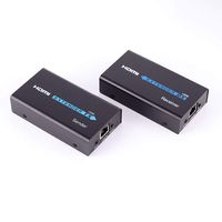 Runshuangyu 300ft (100m) HDMI Extender Converter Adapter Over Singal CAT5/5e/CAT6 Ethernet Cable 1080P Full HD with Deep Color, Video and Digital Audio Transmitter Receiver