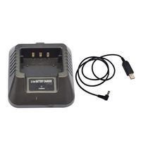 Prettyia USB Walkie Talkie Charger Base Replacement Charging Station for Baofeng UV-5R DM-5R BF-F8HP Plus