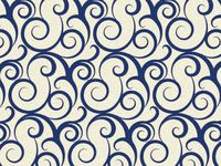 5ct Navy Blue"Curls & Swirls" on Cream Tissue Paper Gift Wrapping 20"x30" Sheets nfLG -1119