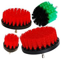 HIFROM Drill Brush -2" 3" 4" 5" Power Drill Attachment Medium Stiffness Bristles Scrubbing Scrubber Cleaning Kit for Kitchen Cabinets Counters Linoleum Bathroom Shower Tile Porcelain