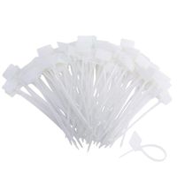 INCREWAY 200pcs Nylon Cable Marker Ties Self-locking Cord Tags 4 Inches Write on Ethernet Label Wire Straps