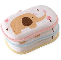 Newborn Bath Brush- Soft Pure Cotton Baby Bath Foam Rub Shower Sponge 3 Pack