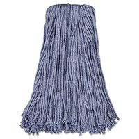 Boardwalk BWK2024B Mop Head, Standard Head, Cotton/Synthetic Fiber, Cut-End, 24, Blue (Case of 12)