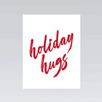 Quiplip Black and White Greetings Holiday Card, 4.25"x5.5",