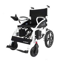 TX Electric Wheelchair Foldable and Lightweight Intelligent Automatic Multifunction Low Back Lead-Acid Batteries, White