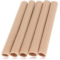 Dr. Foot's Toe Tubes, Fabric Sleeve Protectors with Gel Lining Pad to Prevent Corn, Calluses, Blisters and Hammertoes, Toe Separators Protectors for Men and Women (Small 1/2" Diameter - 5 Pack)