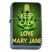 Vintage Marijuana Flip Top Dual Torch Lighter S8 Smoking Cigarette Smoker 420 Weed