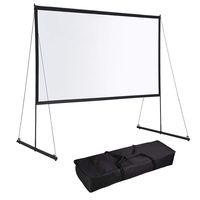 Instahibit 100" Portable Detachable Projector Screen with Stand Movie Projection 16:9 HD 1.1 Gain Home Theater Camping
