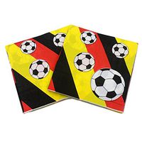 Smartcoco 20pcs Soccer Paper Napkins World Cup Celebration Party Printing Tissue Dinner Table Decoration, 13" x 13"