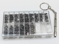 PEPPERLONELY Brand 1000PC Tiny Screws Nut + Screwdriver Watch Eyeglass Glasses Repair Tool Set Kit