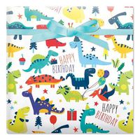 Dinosaurs Jumbo Rolled Gift Wrap - 23 Inches x 35 Feet (67 Square Feet Total), Peek-Proof, for Birthdays, Graduations, Baby Showers and More