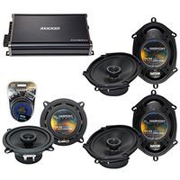 Compatible with BMW 323 1997-2001 Factory Speaker Replacement Harmony (2) R68 R5 & CXA300.4 Amp (Renewed)