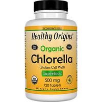 Healthy Origins Organic and Kosher Chlorella Tablets, 720 Count