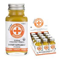 Immune Support and Recovery Shot – Immunity Boost and Defense Builder Combo | 12 x 2 Fl Oz | Cold-Pressed 12,000 mg whole Turmeric and Ginger Root Juice, MCT Oil, Ashwaganda, Black Pepper| Organic