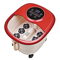 Foot tub Automatic Massage Foot Bath Electric Heating Massage Footbath Foot Bath Barrel(red)