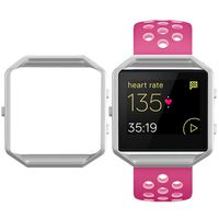 SKYLET Compatible with Fitbit Blaze Band with Frame, Breathable Replacement Sport Band Compatible with Fitbit Blaze Men Women Large Small (No Tracker)