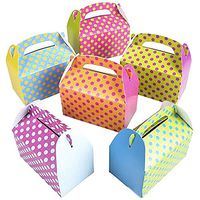 Treat Boxes For All Parties And Events In A Variety Of Bright Colors And Styles - 6.25” Colored Party Boxes (Polka Dot)
