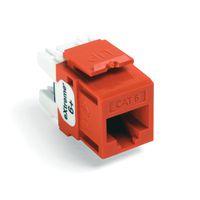 Leviton 61110-BO6 Extreme Quick Port Connector, Orange, 25-Pack