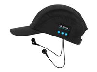Blue ear Wireless Bluetooth Baseball Cap | Hands-free Headphone Headset ▏Phone Call Answer MP3 Player ▏Adjustable Cap with Earphones Stereo Speakers & Mic Bluetooth Cell Phone Headset (Black)