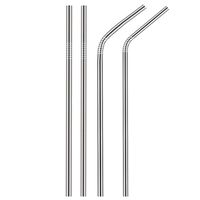 Xindda 4pcs Long Stainless Steel Metal Drinking Straws Fits 20 Oz & 30 Oz Cups Reusable-Friendly Reusable Wide Diameter Straw for Yeti 20oz 30oz 40oz Tumblers