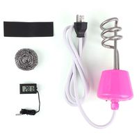 Bucket Water Heater,2000W Immersion Heater with Digital Thermometer Auto Shutoff Stainless Steel Electric Floating Immersion Heater for Bathtub, Bucket,Swimming Pool(2m)