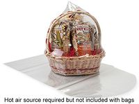 Pack Of 100, 14 X 20" Dome Solid Clear 100 Gauge Pvc Shrink Basket Bags
