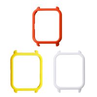 UKCOCO Case for Amazfit Bip, 3 Pack Hard Plastic Smart Watch Case Protective Cover Anti Scratch Frame Bumper for Xiaomi Huami Amazfit Bip (Yellow/White/Red)