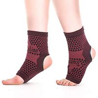 Swollen Ankles Relief Compression Sleeve: Ex Large Ankle with Light Compression for Women and Men. Doesn't Cut Off Circulation. Due to Plantar Fasciitis Diabetes Travel Sports Injuries.