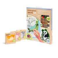 Endangered Species by Sud Smart Small Coloring Bath Set and 3 Animal Character Soaps